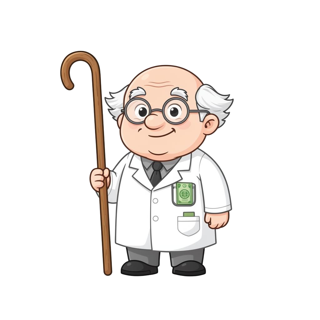 The Doctor holding a shepherd's crook